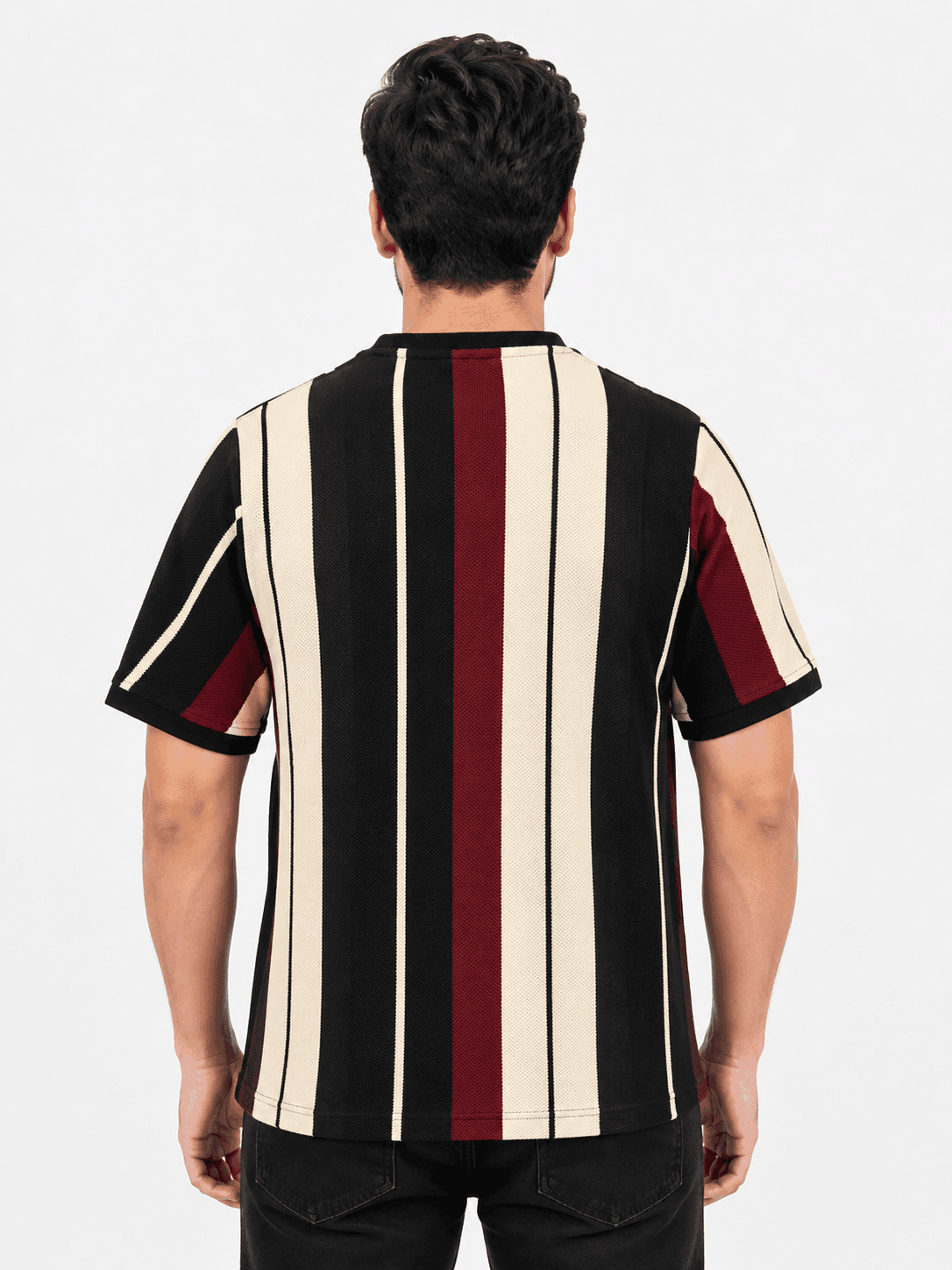 PREMIUM VINTAGE STRIPE POLO T-SHIRT second view