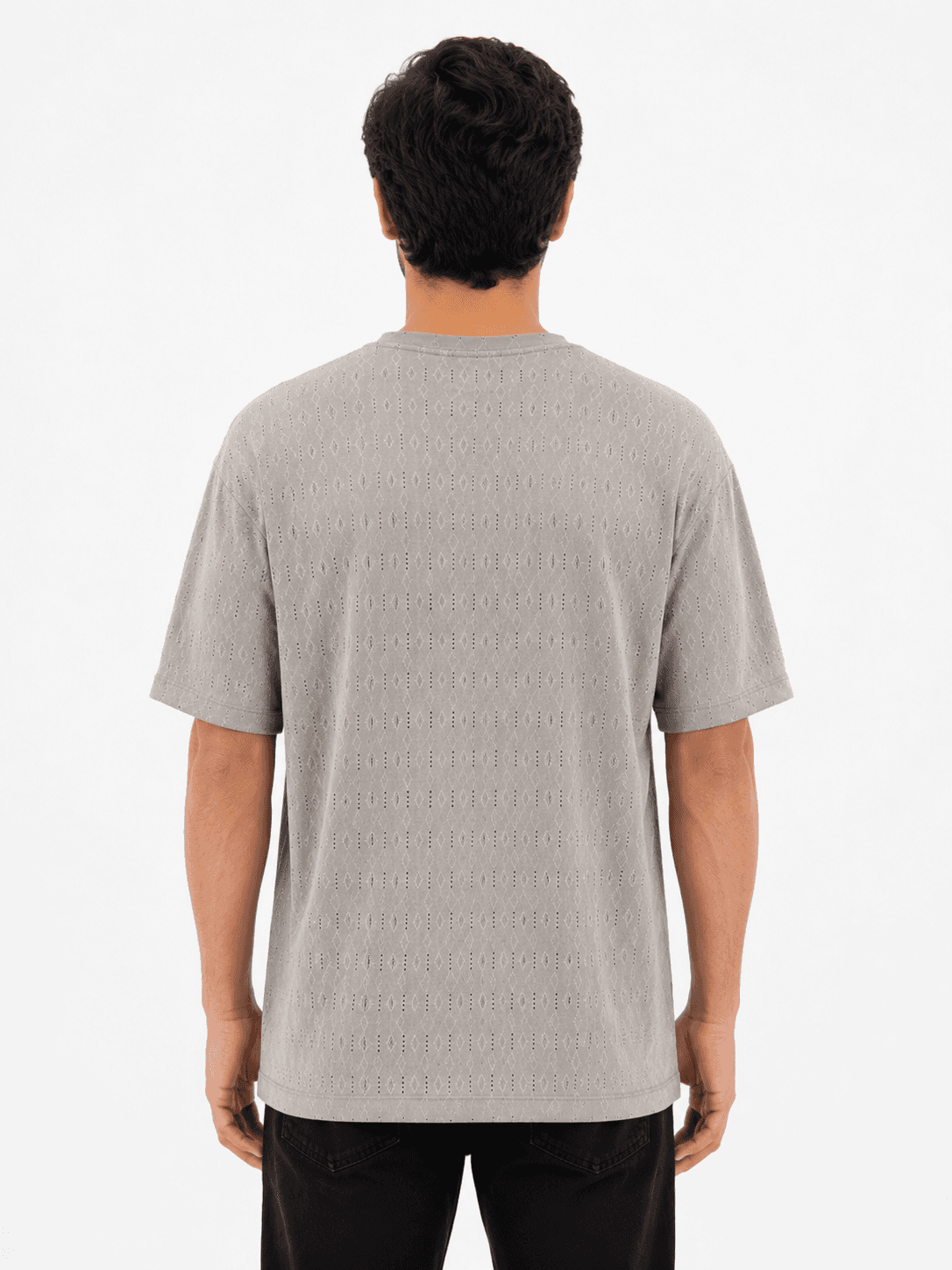 SILVER GRID OVERSIZED T-SHIRT second view