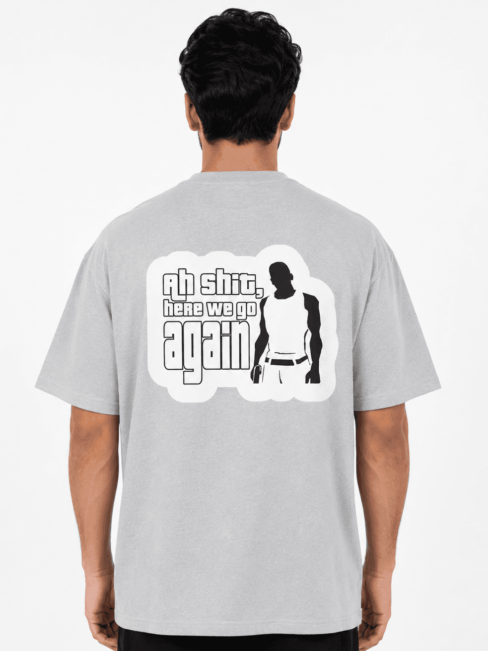 GTA INSPIRED GRAPHIC T-SHIRT - Grey