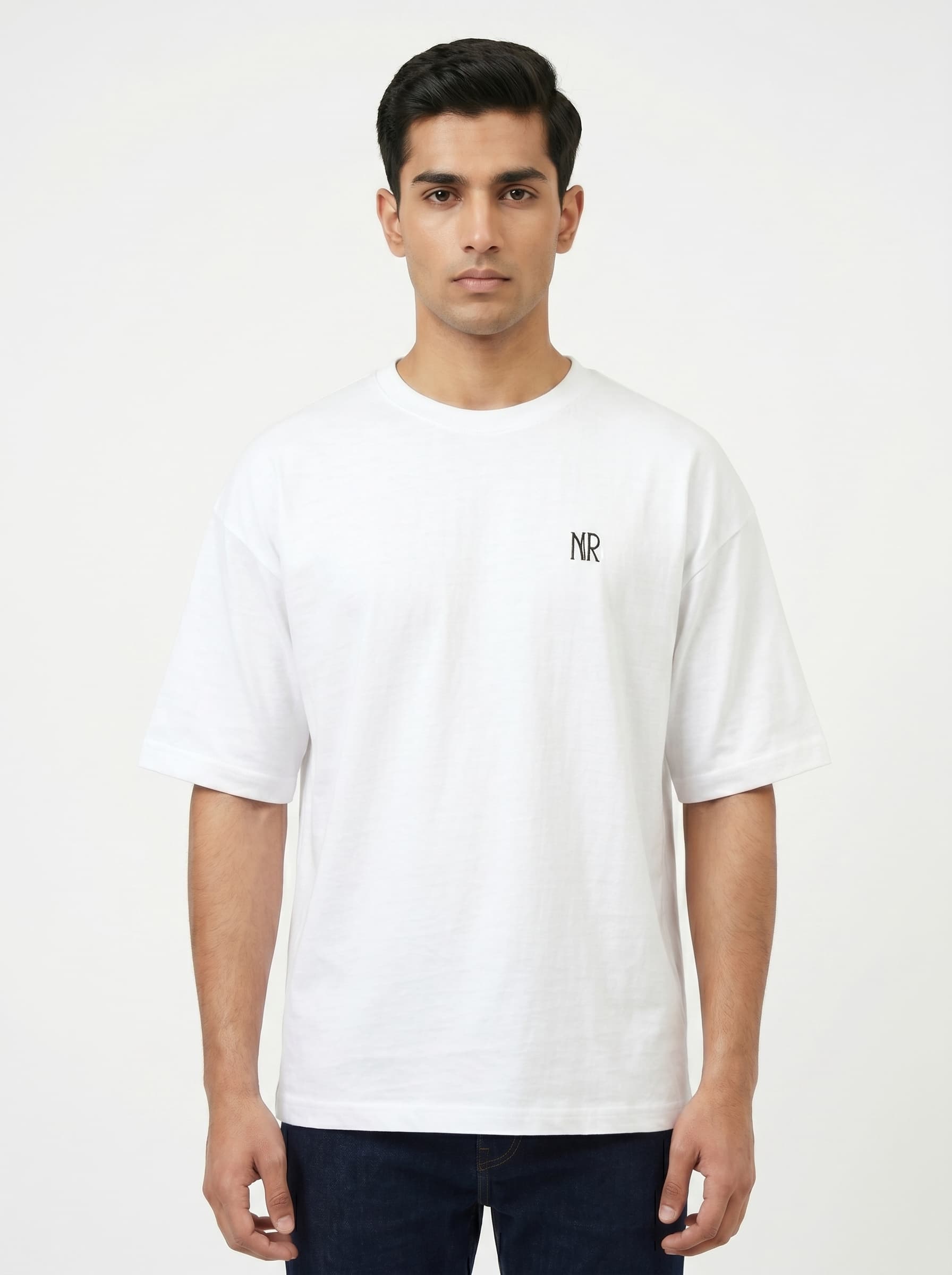 White Plain Baggy T-Shirt - White