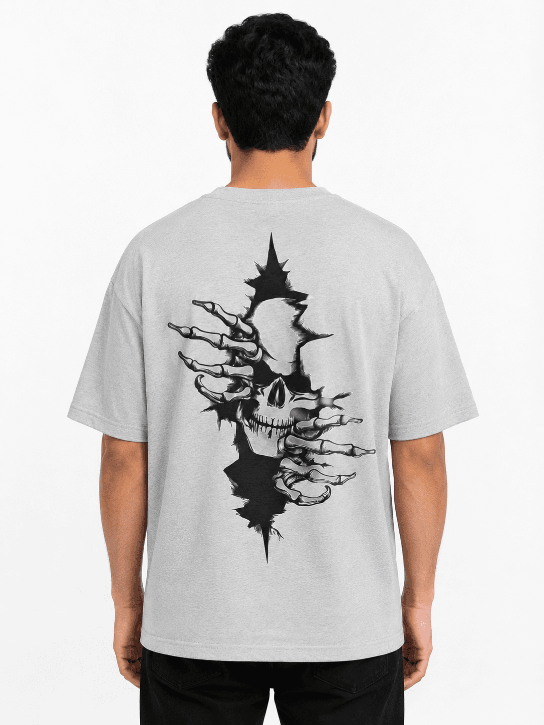 SKULL GRAPHIC T-SHIRT - Grey