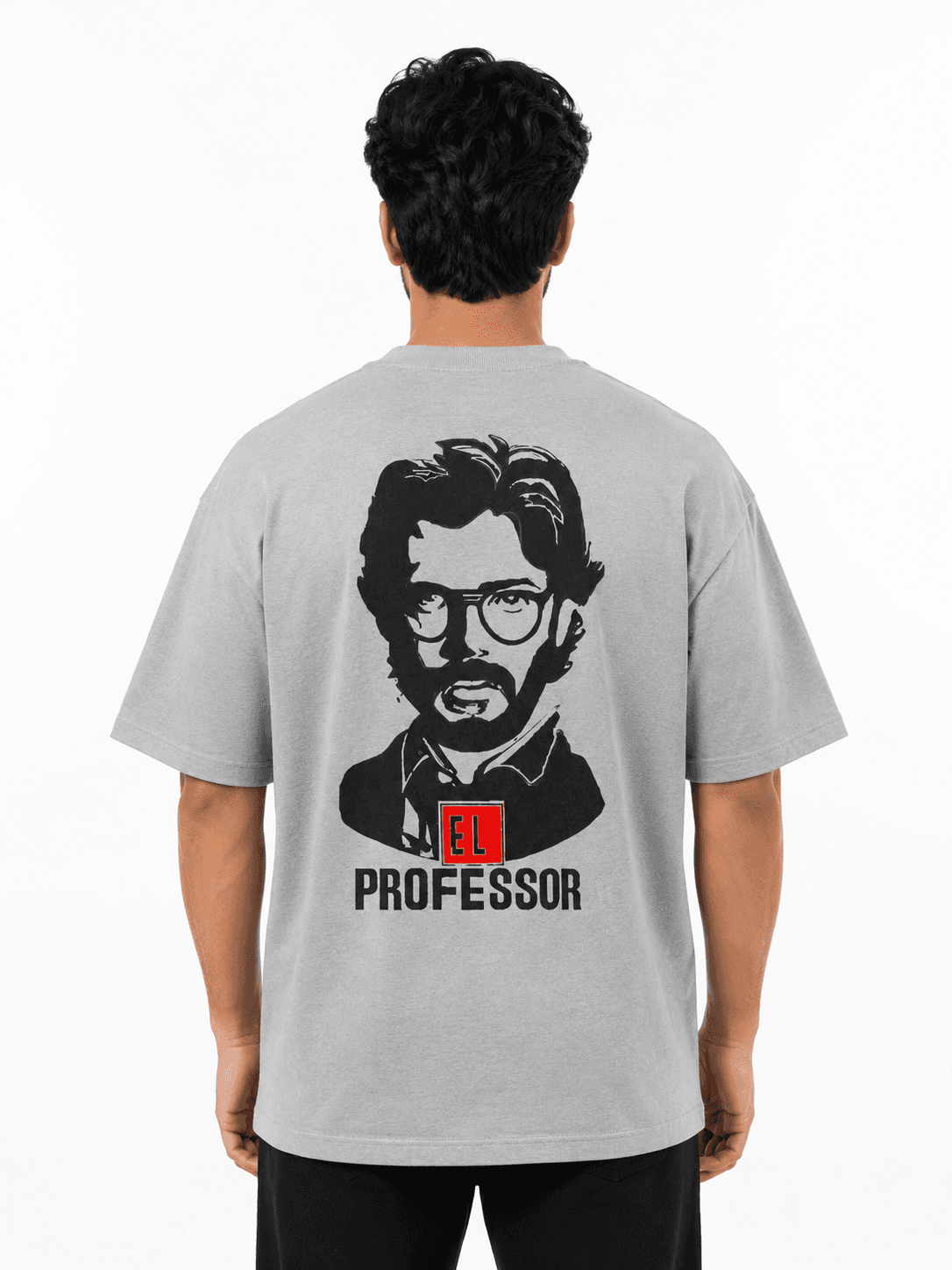 PROFESSOR OVERSIZED GRAPHIC T-SHIRT - Grey