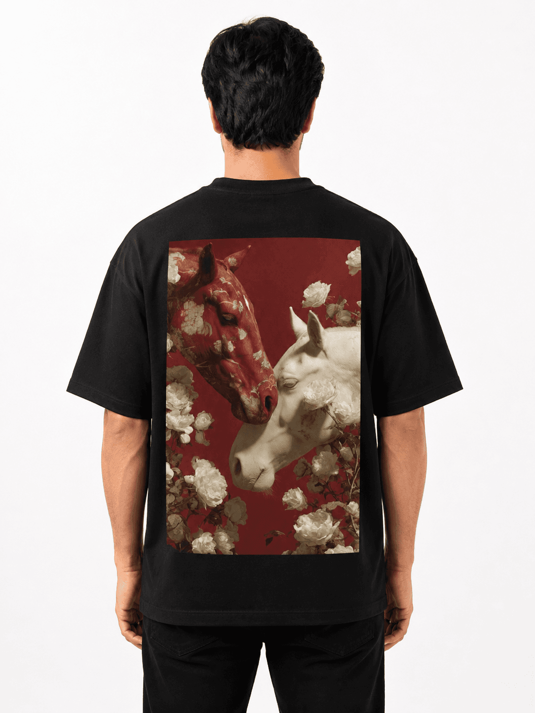 CRIMSON STALLION GRAPHIC T-SHIRT - Black