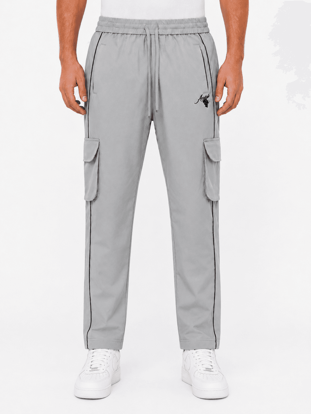 LIGHT GREY UTILITY CARGO TROUSER - Light Grey